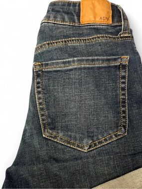 Dark Wash high rise midi Aeropostale denim shorts